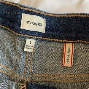 Sneak Peek Shorts - High waisted Jean shorts Sneak Peek Shorts - High waisted Jean shorts